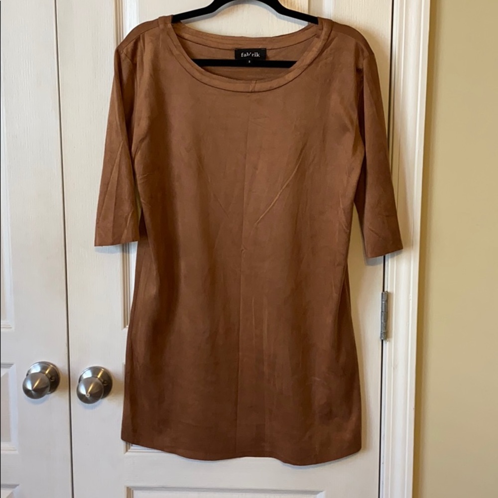 Fabrik suede brown dress